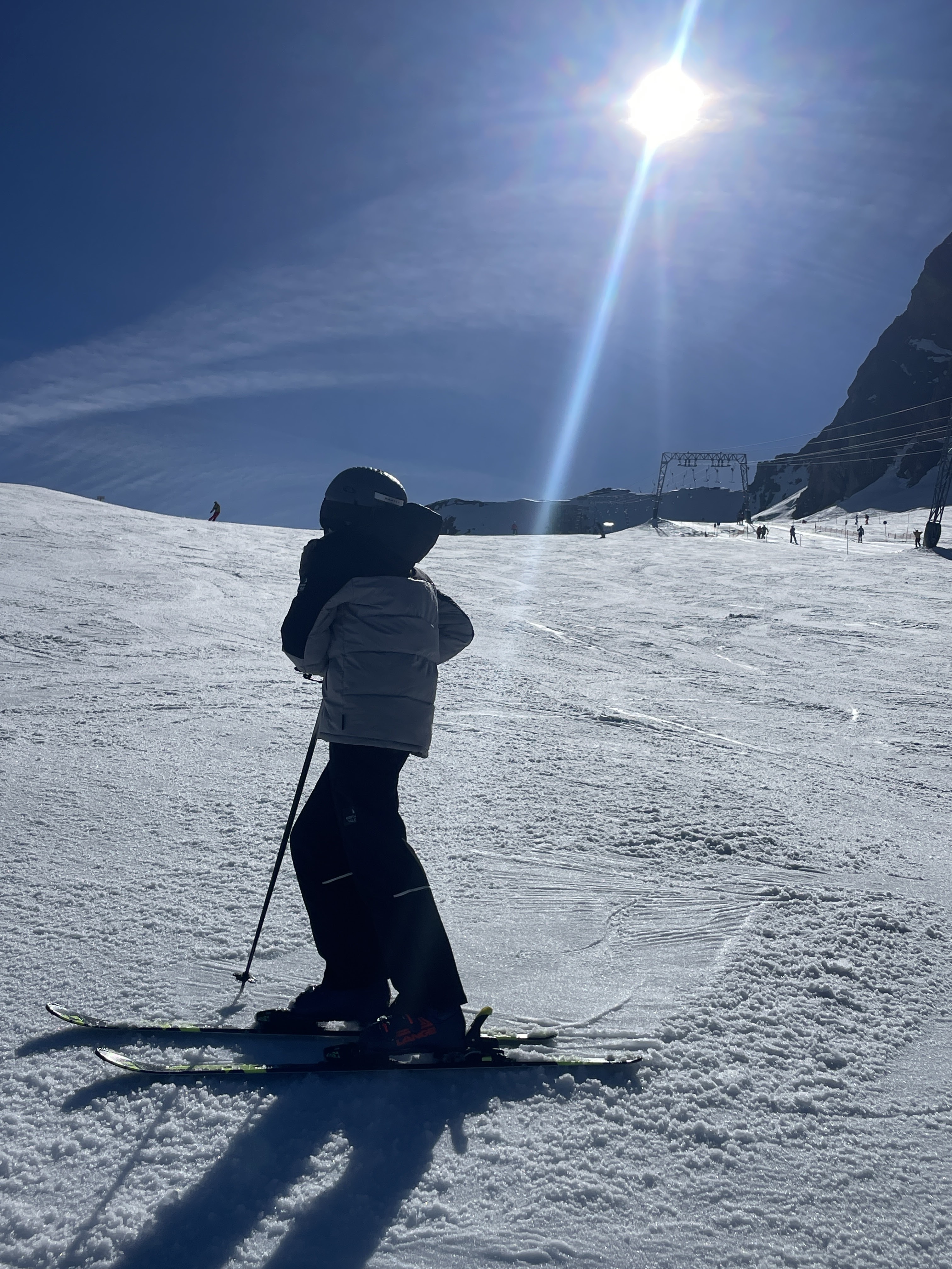 Bild beim Skifahren